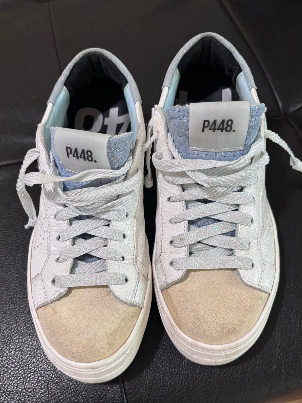P448 Women's Light Blue,White, Beige Sneakers